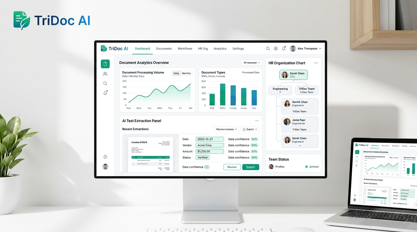 TriDoc AI Dashboard Preview